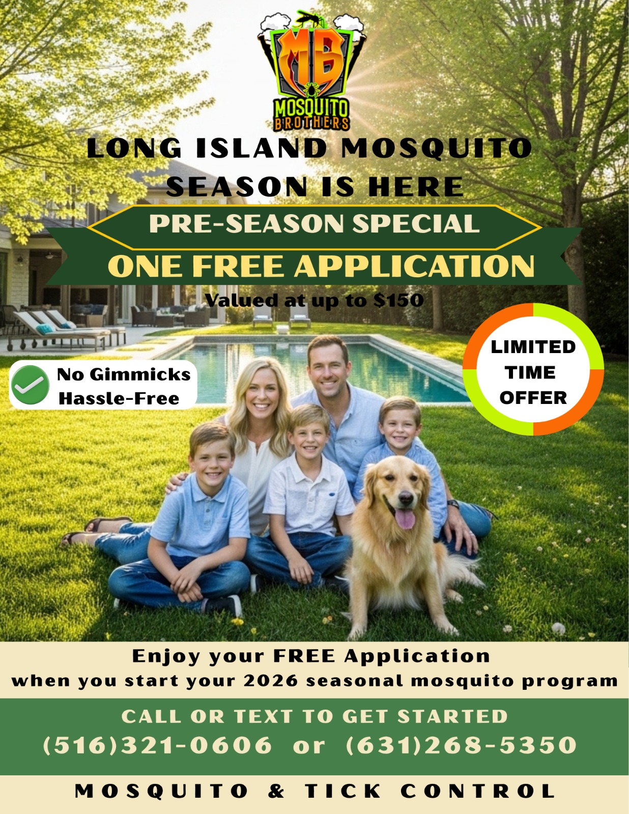 Pre-Season Special ONE FREE Application